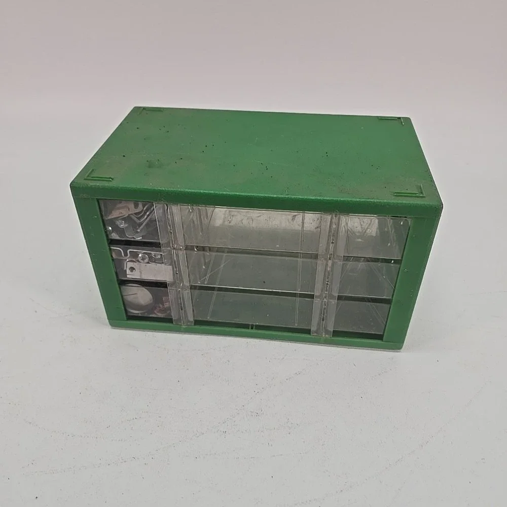 Vintage 9 Drawer Green Storage Parts‎ Bin Organizer